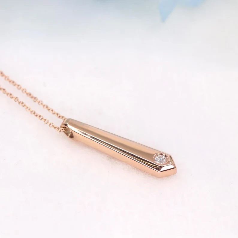 14K DIAMOND TIE NECKLACE