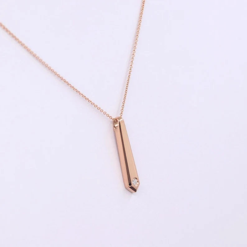 14K DIAMOND TIE NECKLACE