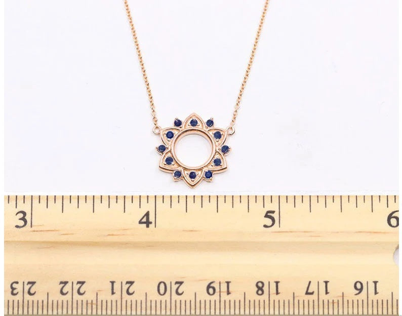 14K SAPPHIRE STAR NECKLACE