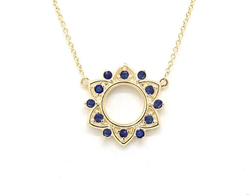 14K SAPPHIRE STAR NECKLACE