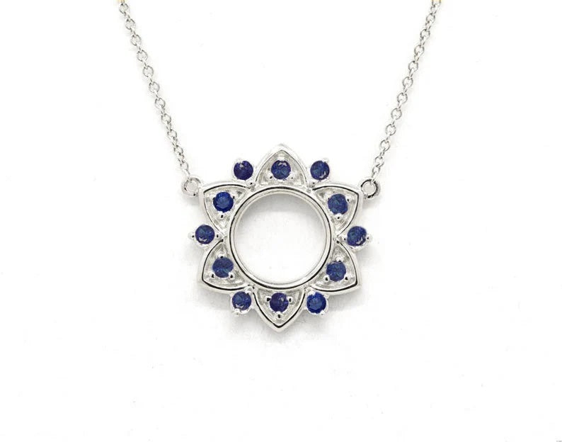 14K SAPPHIRE STAR NECKLACE