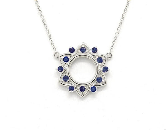 14K SAPPHIRE STAR NECKLACE