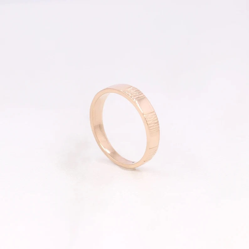 14K STRIPE PATTERN BAND