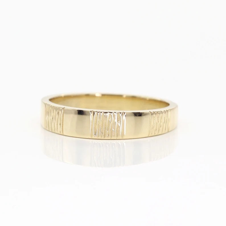 14K STRIPE PATTERN BAND