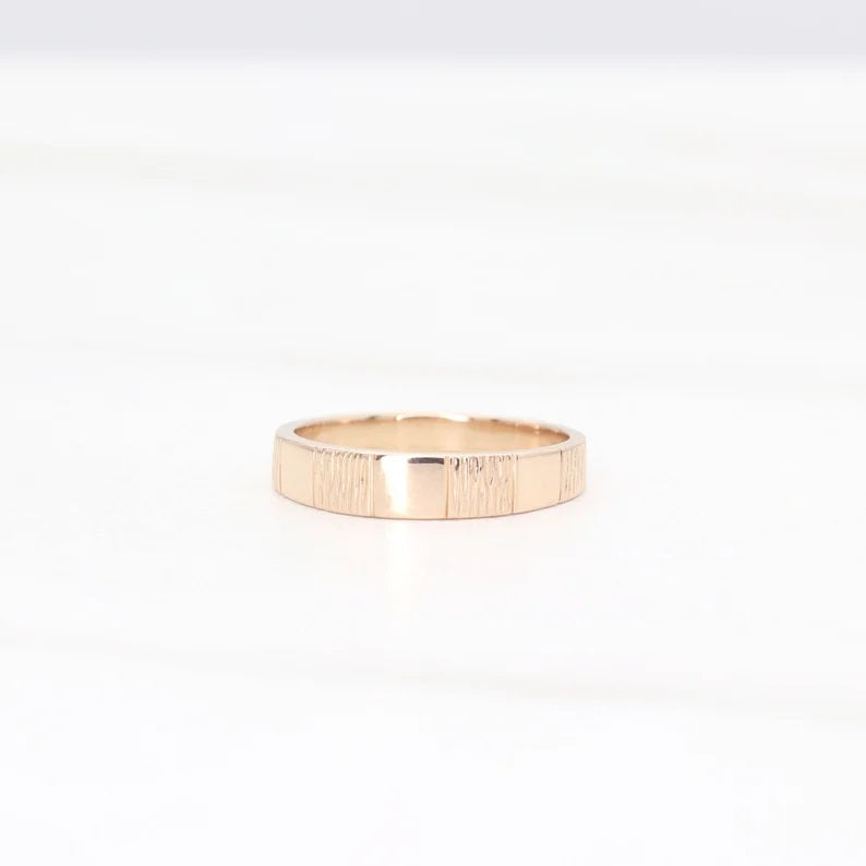 14K STRIPE PATTERN BAND