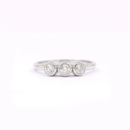 14K 0.45CT DIAMOND BEZEL RING